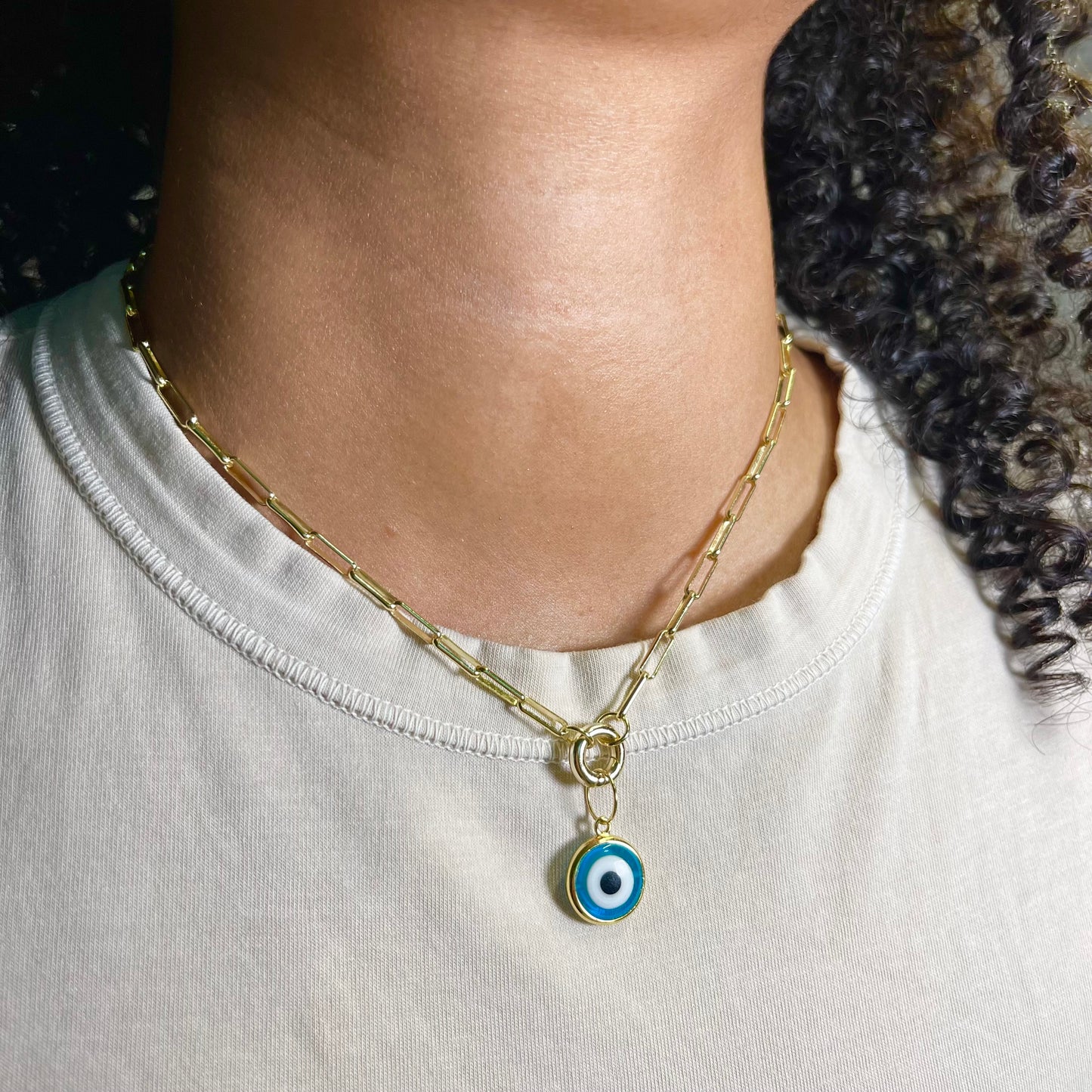 Paper Clip Charm Necklace