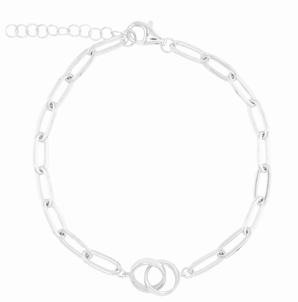 Paper-Clip Bracelet With Interlocking Ring