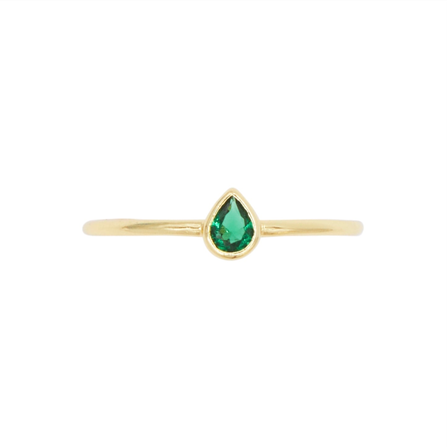Pear Bezel Solitaire Ring