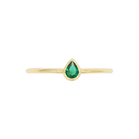 Pear Bezel  Solitaire Ring