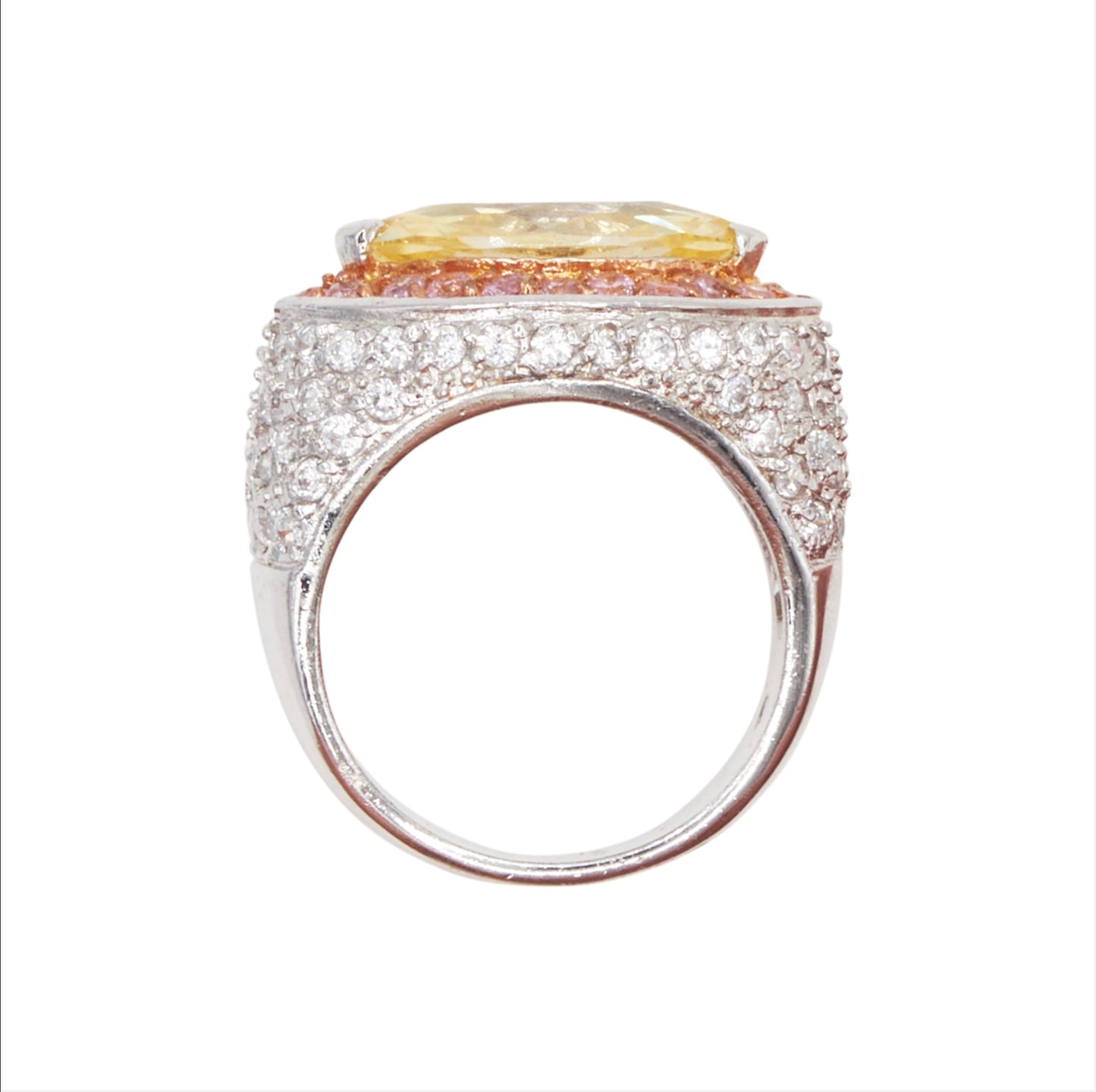 Yellow Marquise Cocktail Ring