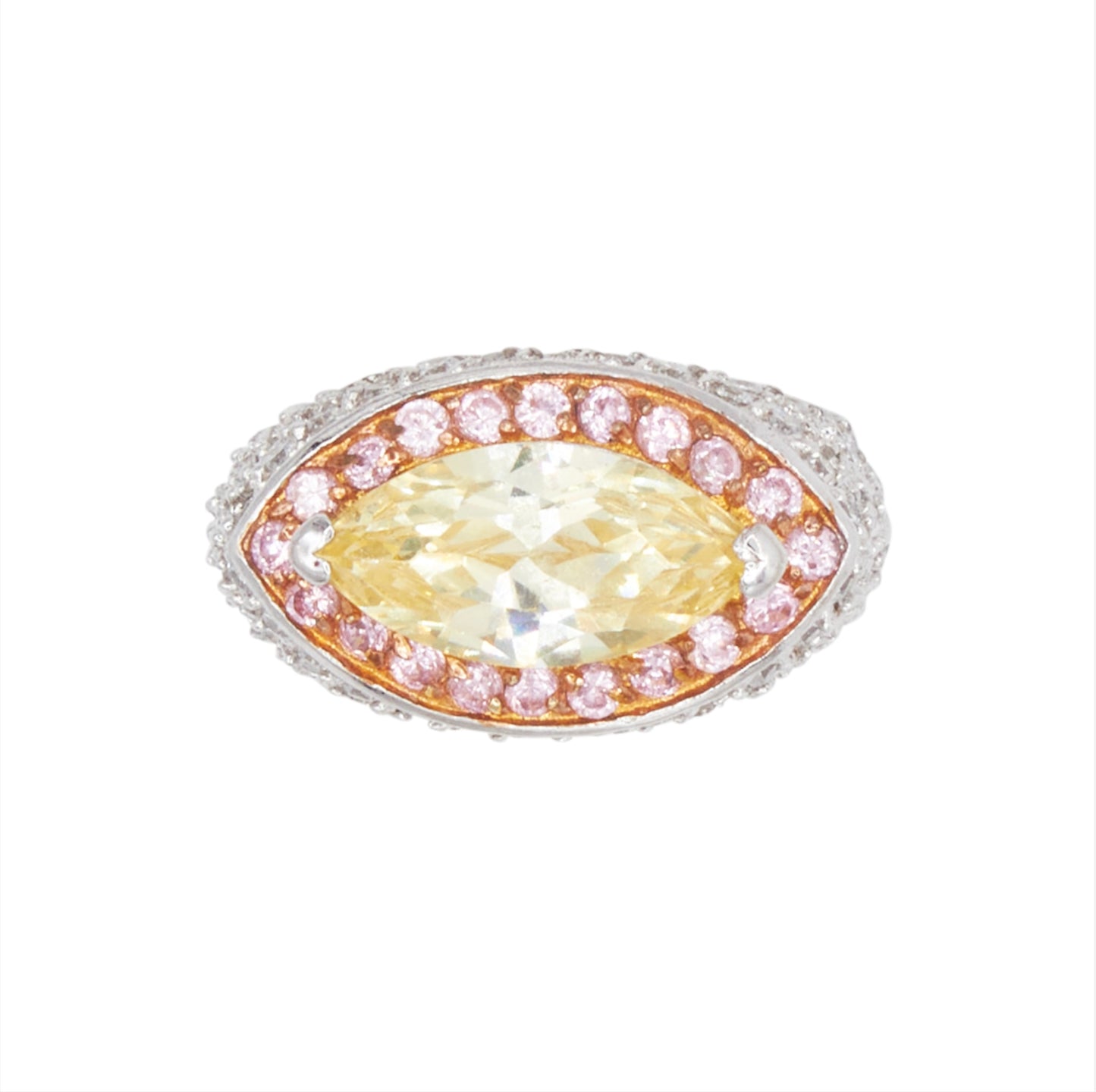 Yellow Marquise Cocktail Ring
