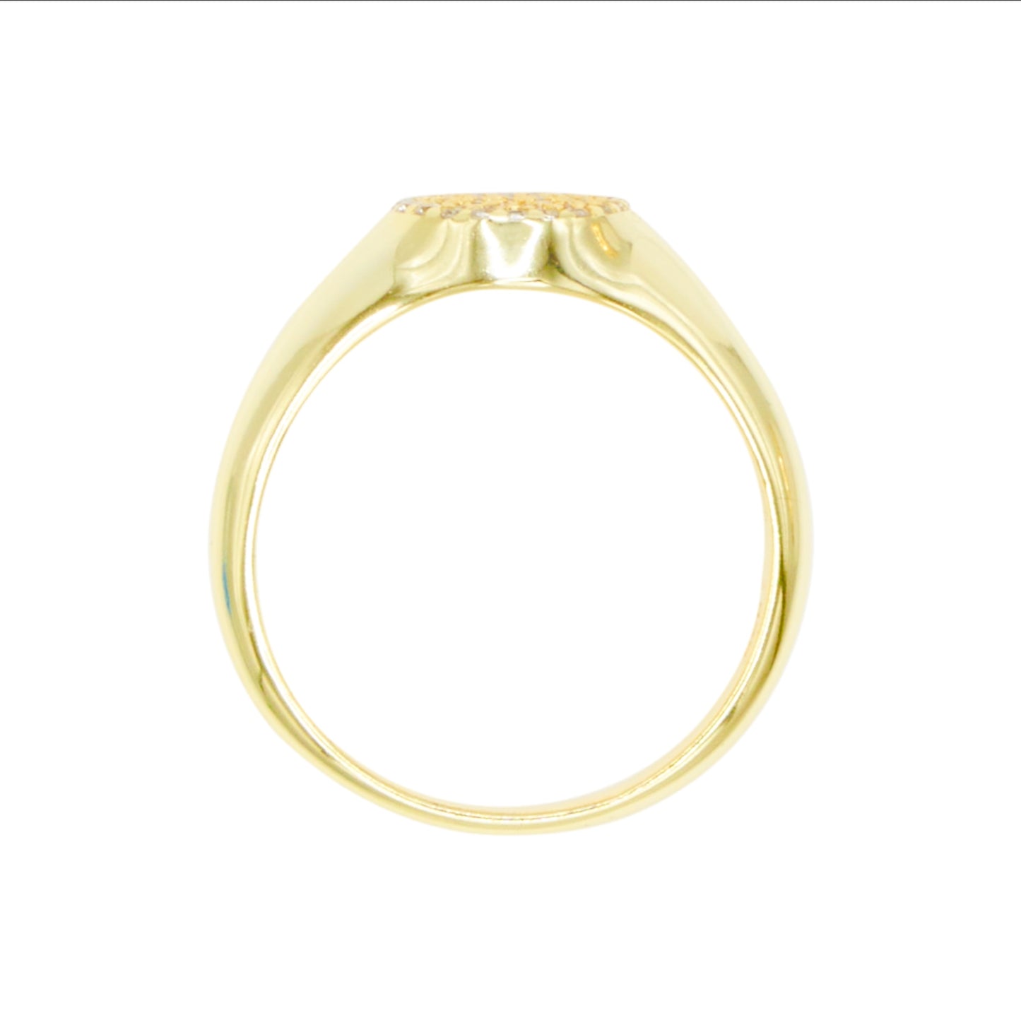 Diamond Pavé Signet Ring