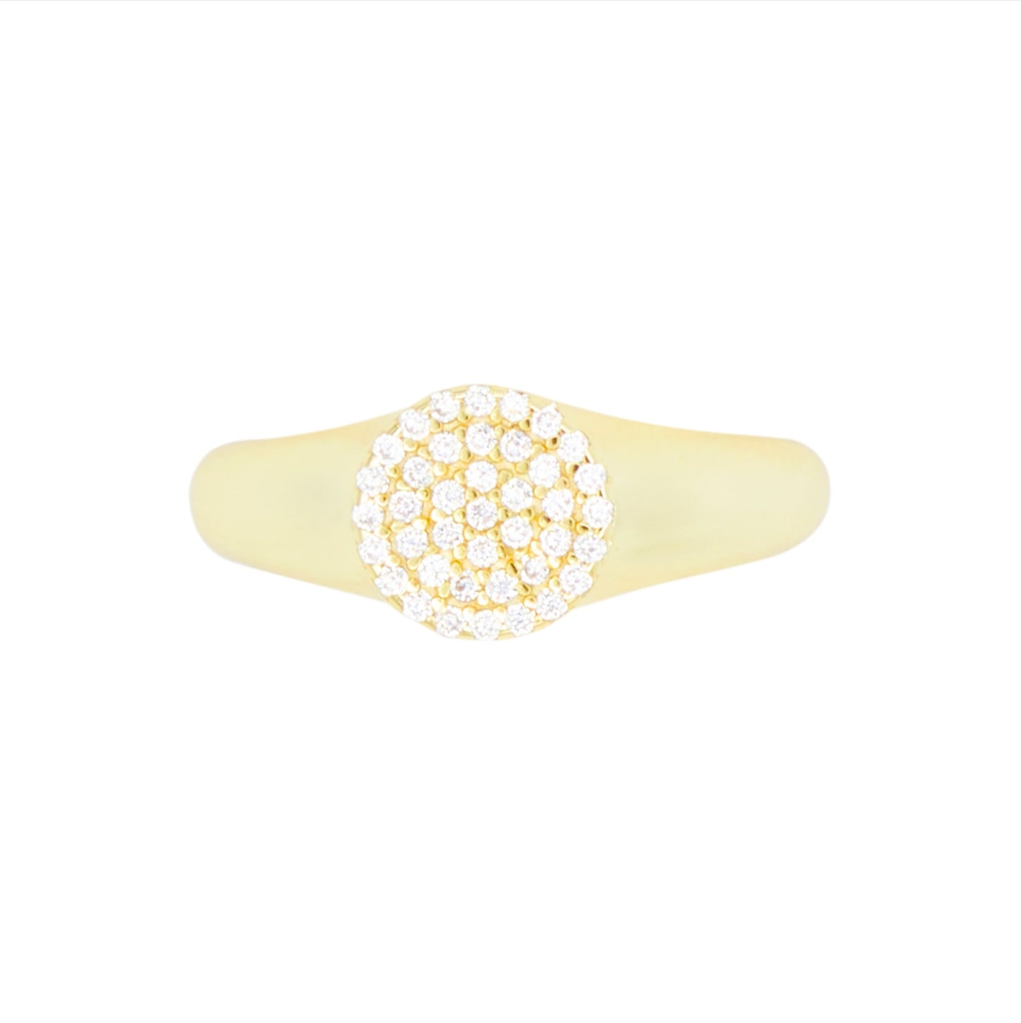 Diamond Pavé Signet Ring