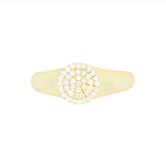 Diamond Pavé Signet Ring
