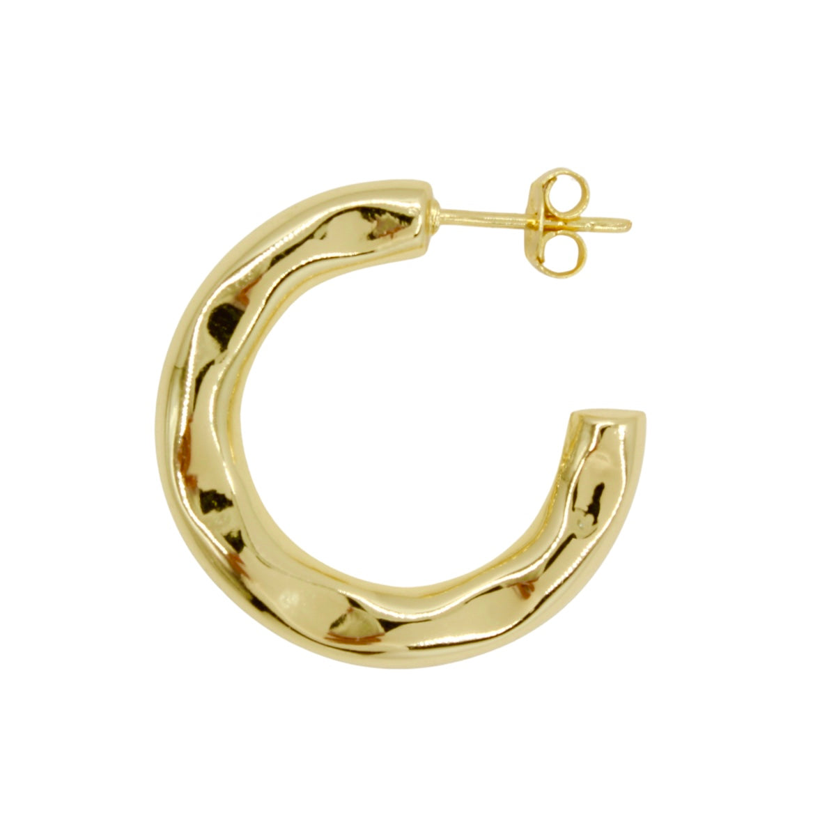 Hammered Hoop Earrings