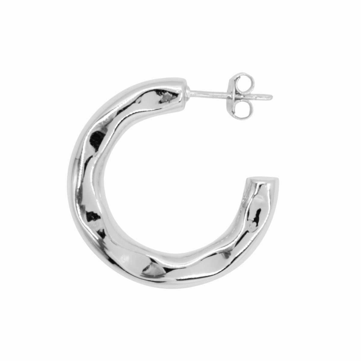 Hammered Hoop Earrings