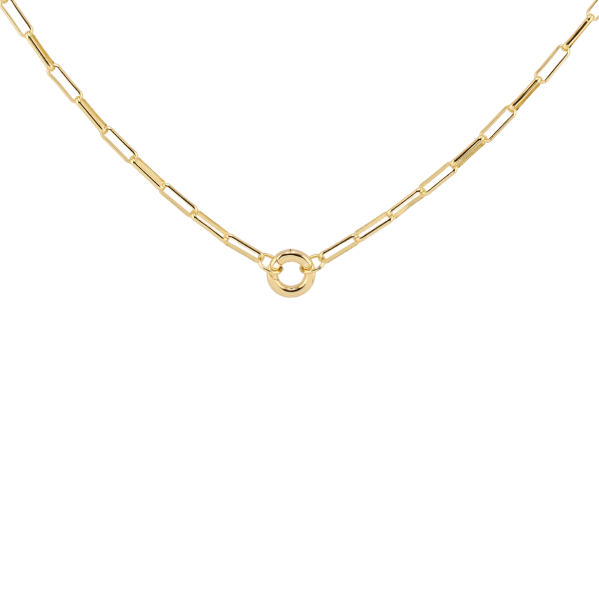 Paper Clip Charm Necklace