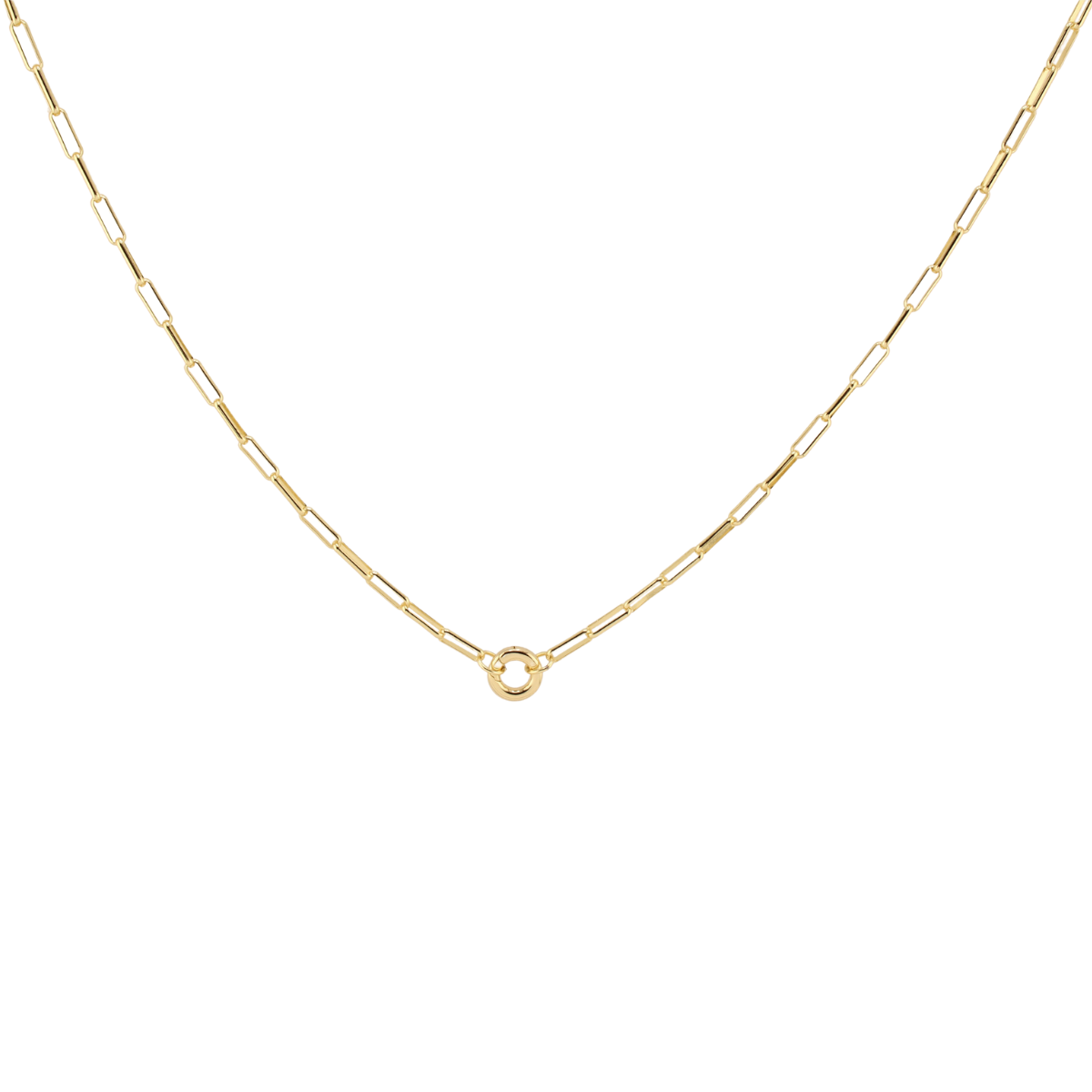 Paper Clip Charm Necklace
