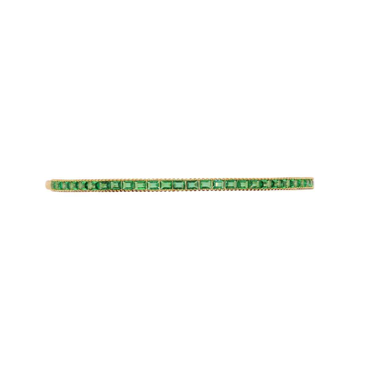 Green Baguette Bangle