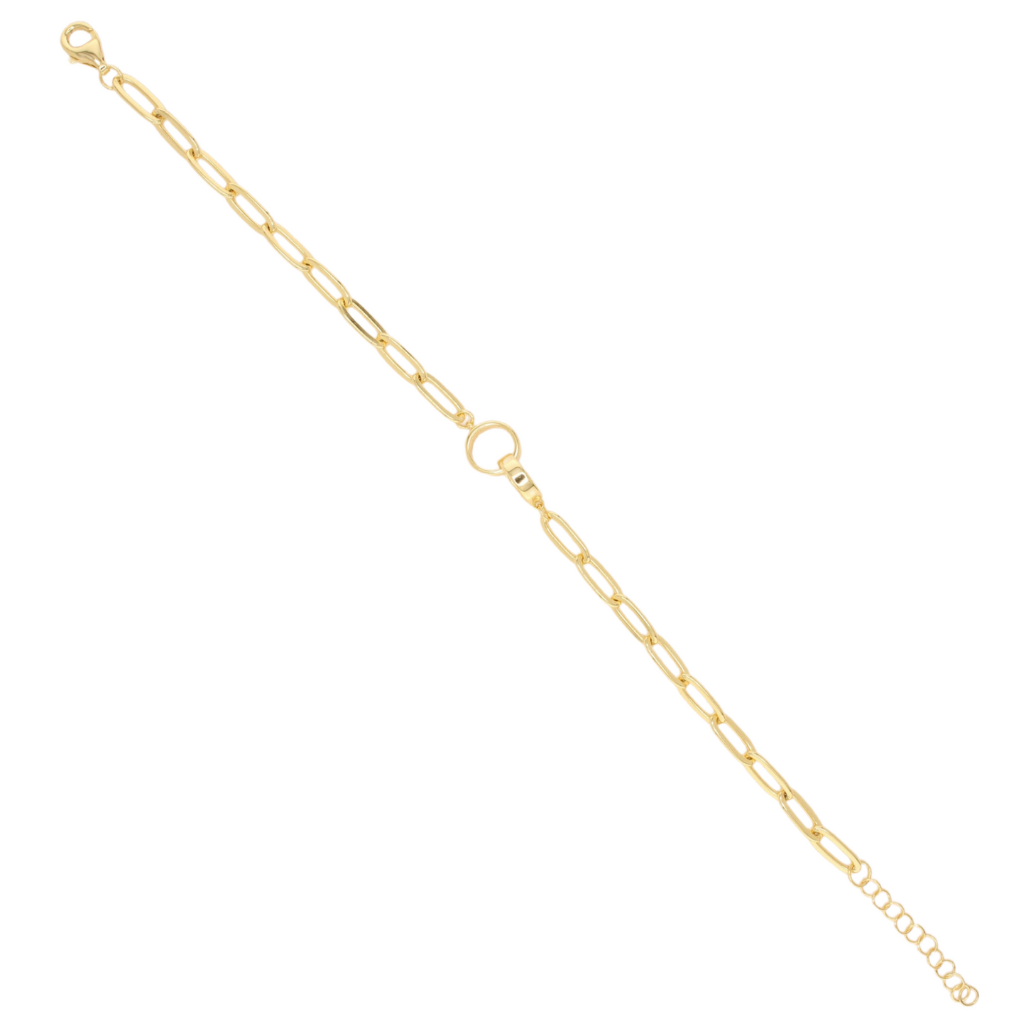 Paper-Clip Bracelet With Interlocking Ring