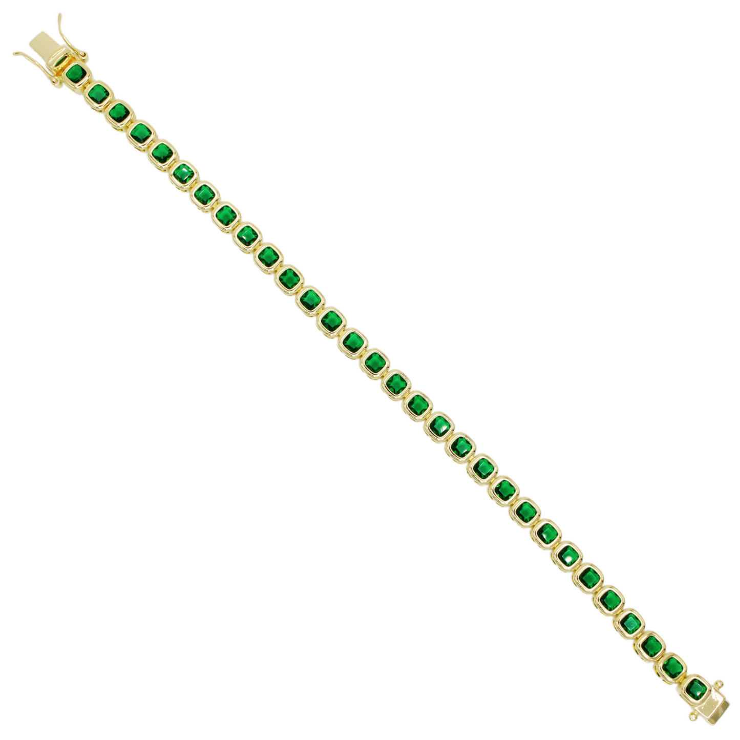 Cushion Cut Bezel Tennis Bracelet.