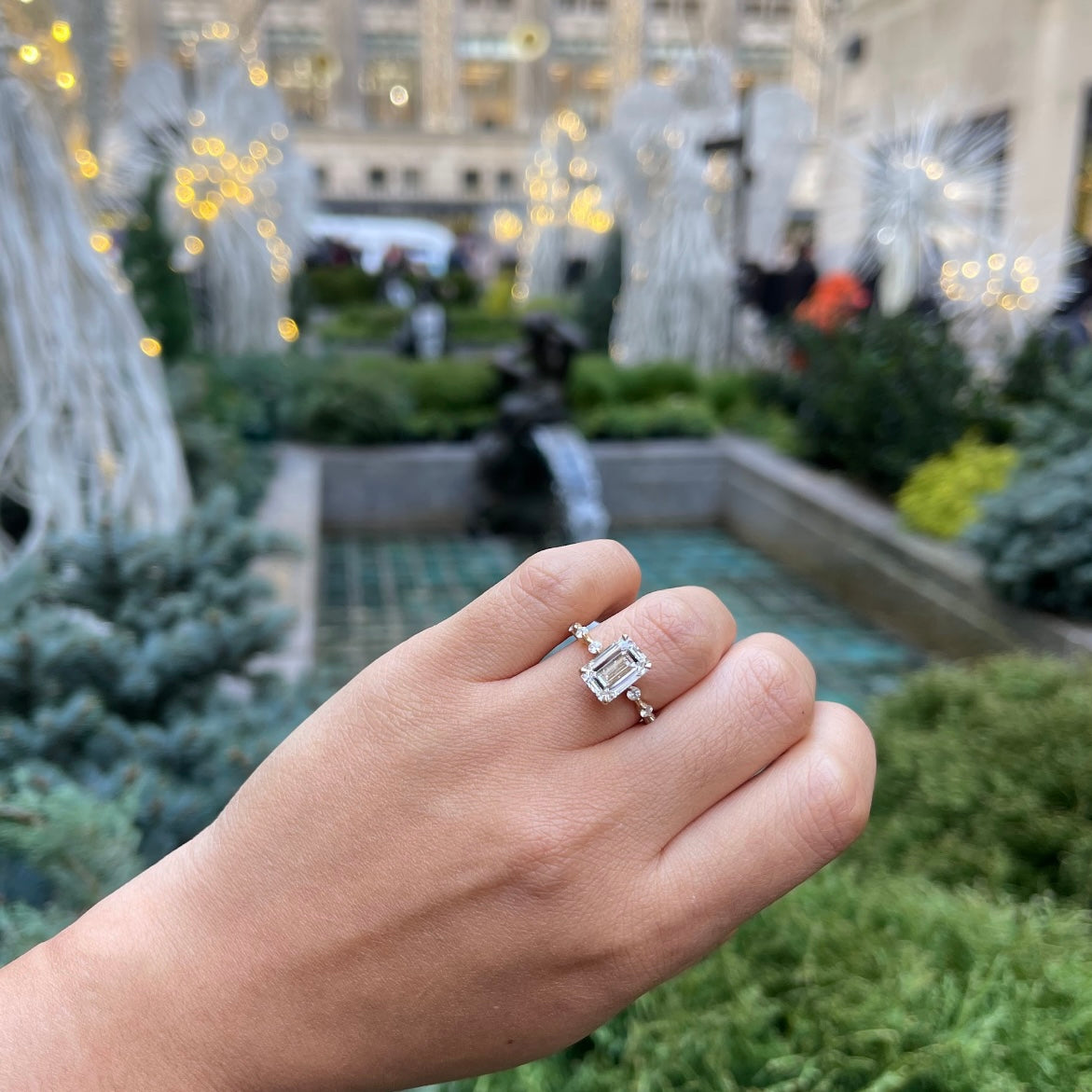 Emerald Cut Lab Grown Diamond Ring