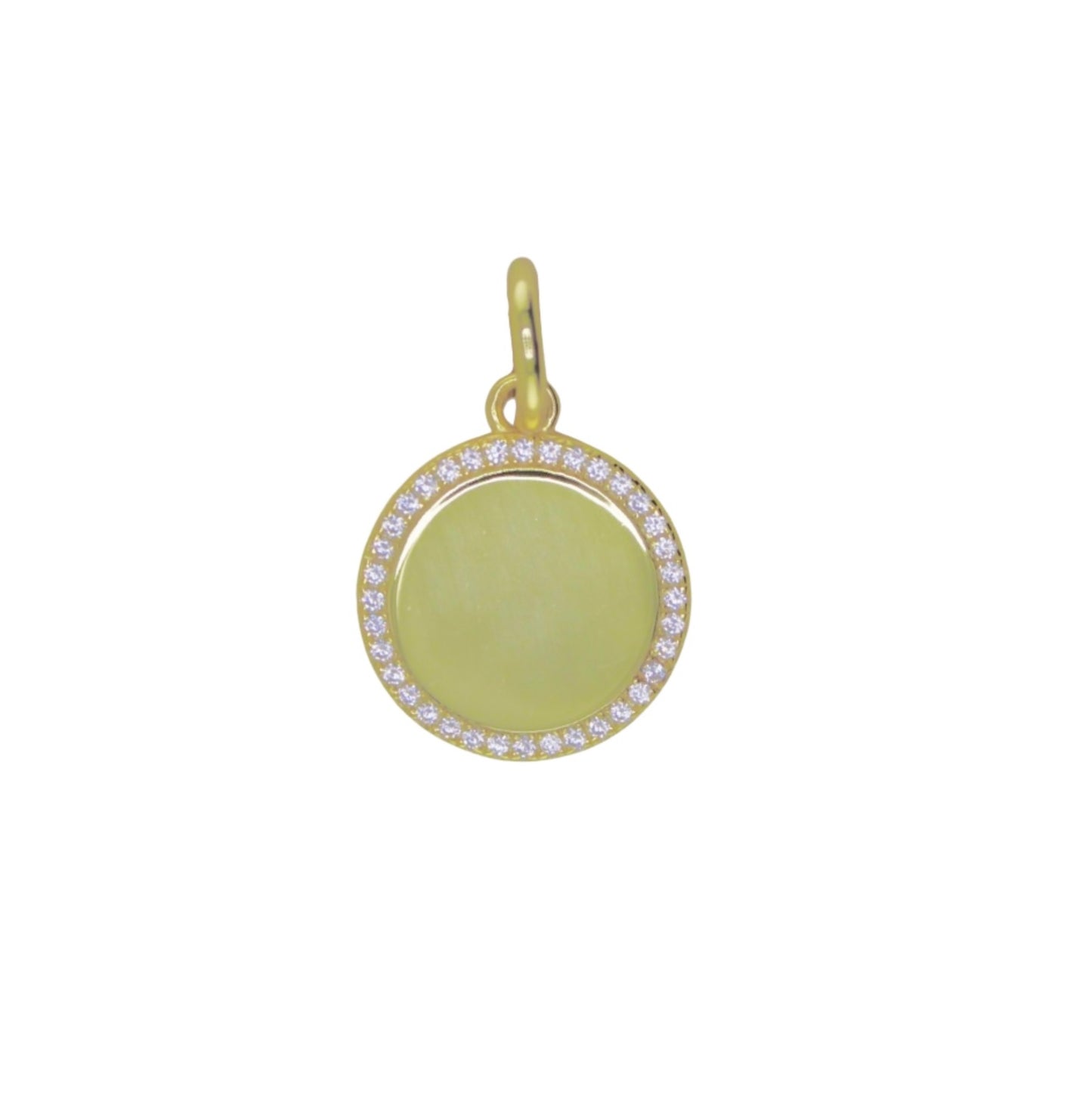 Engravable Stone Disc Pendant