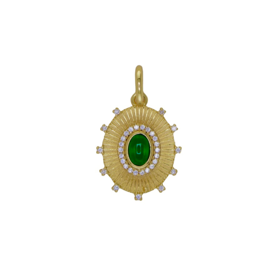 Green Sun Medallion Pendant
