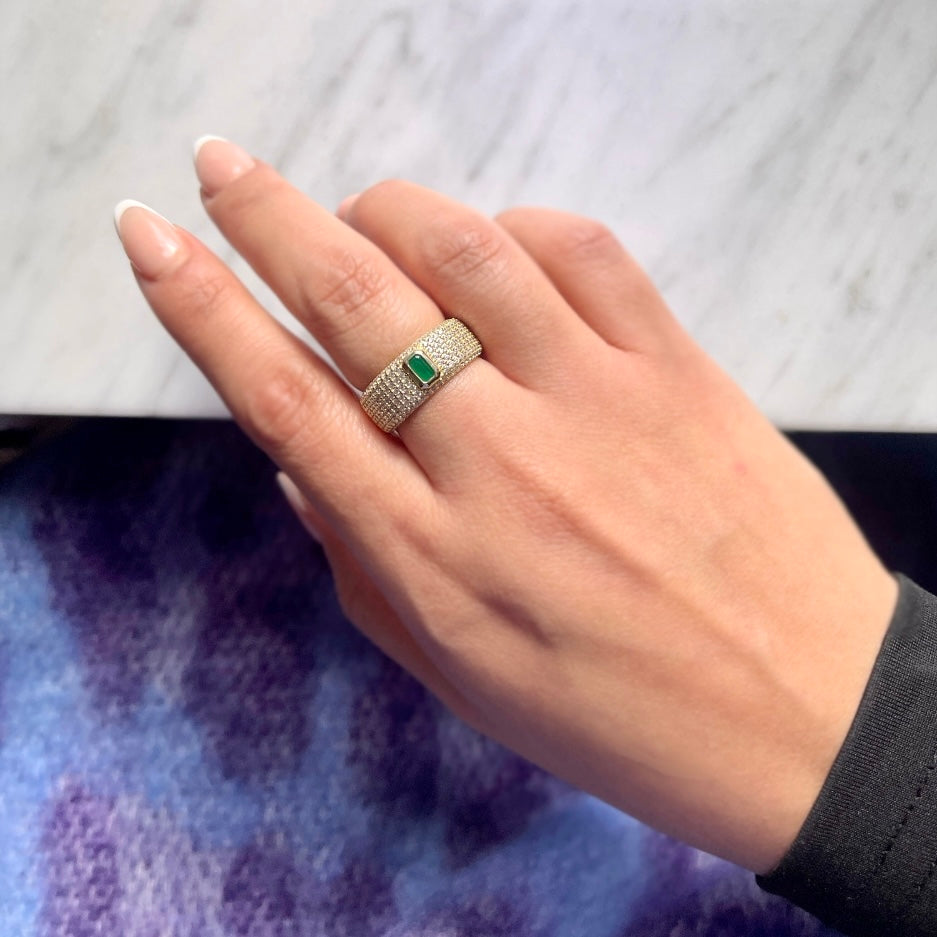Green Emerald Ring