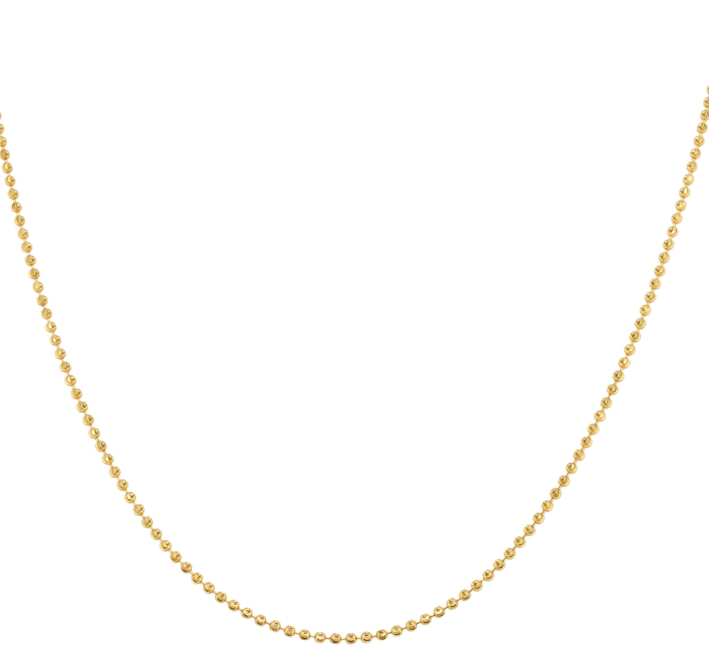 Moon Cut Bead Chain Necklaces