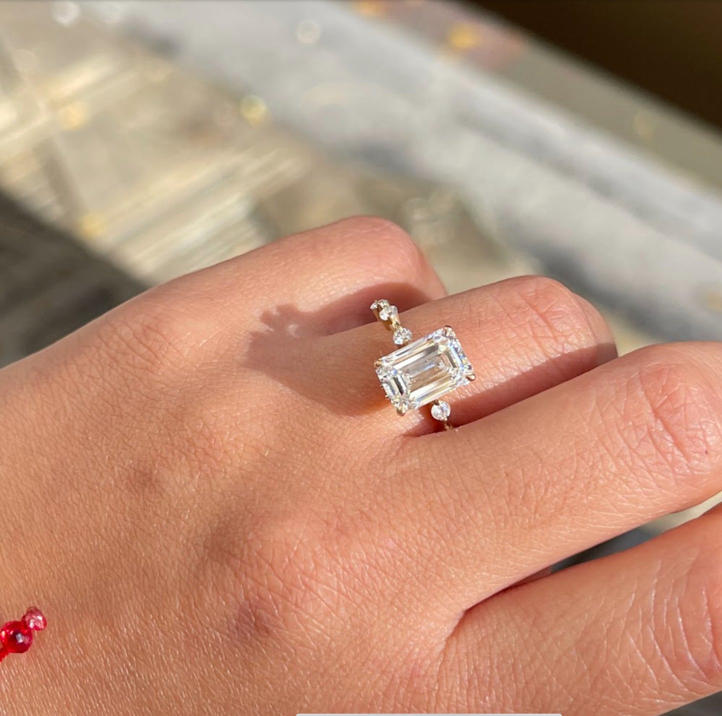 Emerald Cut Lab Grown Diamond Ring