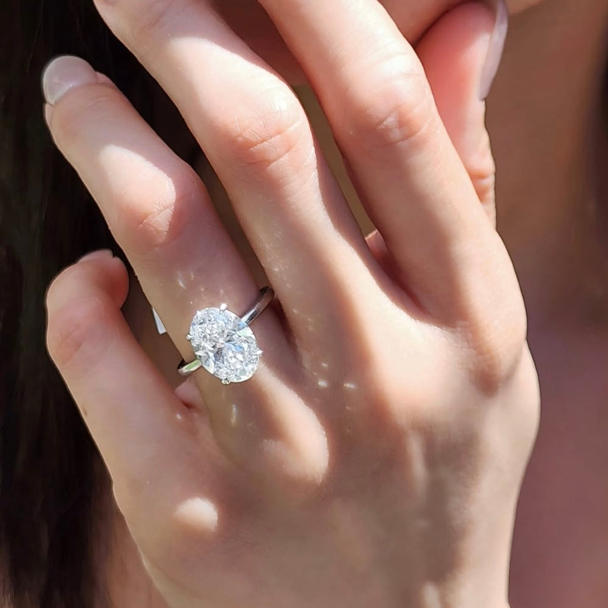 Oval Solitaire Lab Grown Diamond Ring