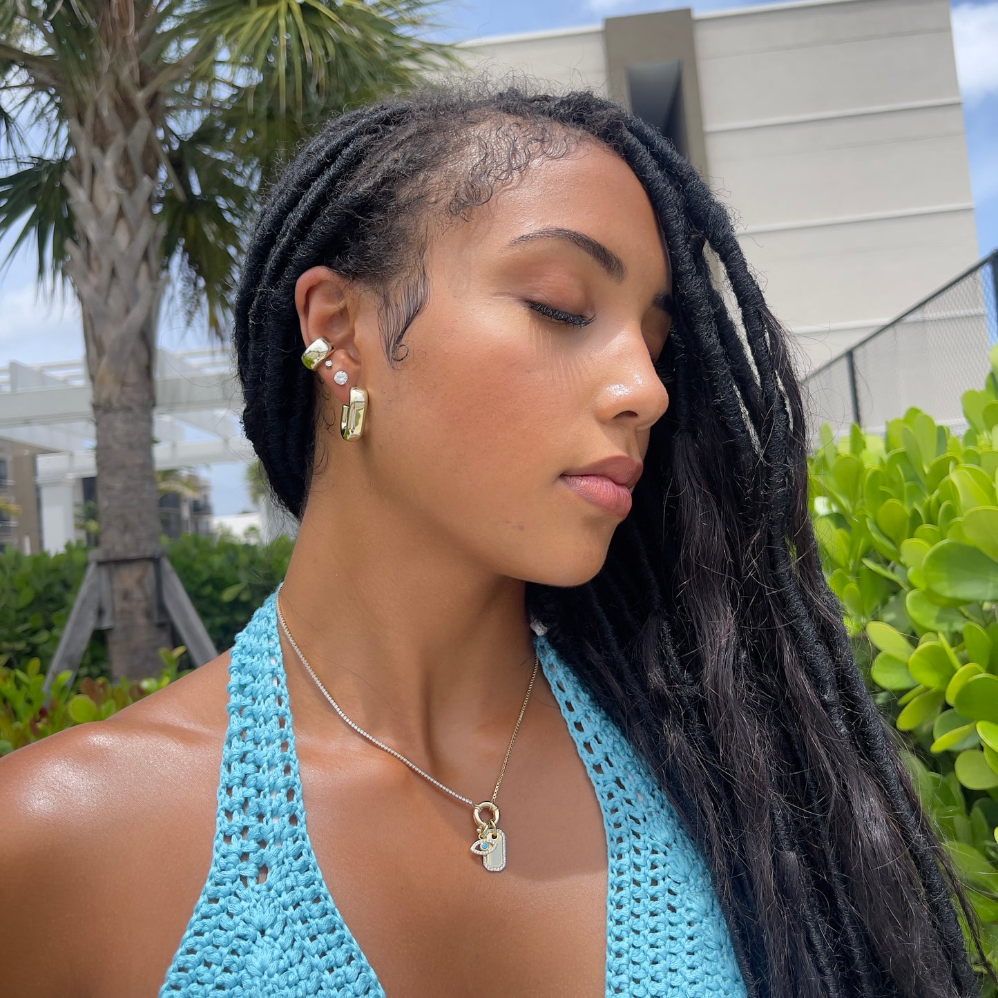 Turquoise Evil Eye Pendant