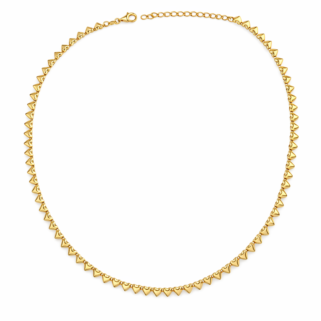 Heart Tennis Necklace