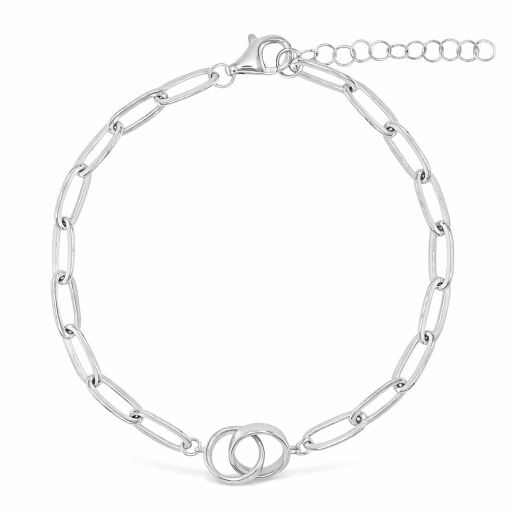 Paper-Clip Bracelet With Interlocking Ring