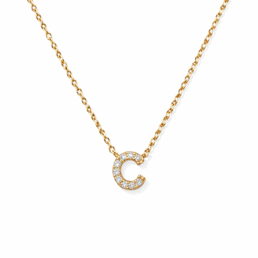 Diamond Initial Necklace