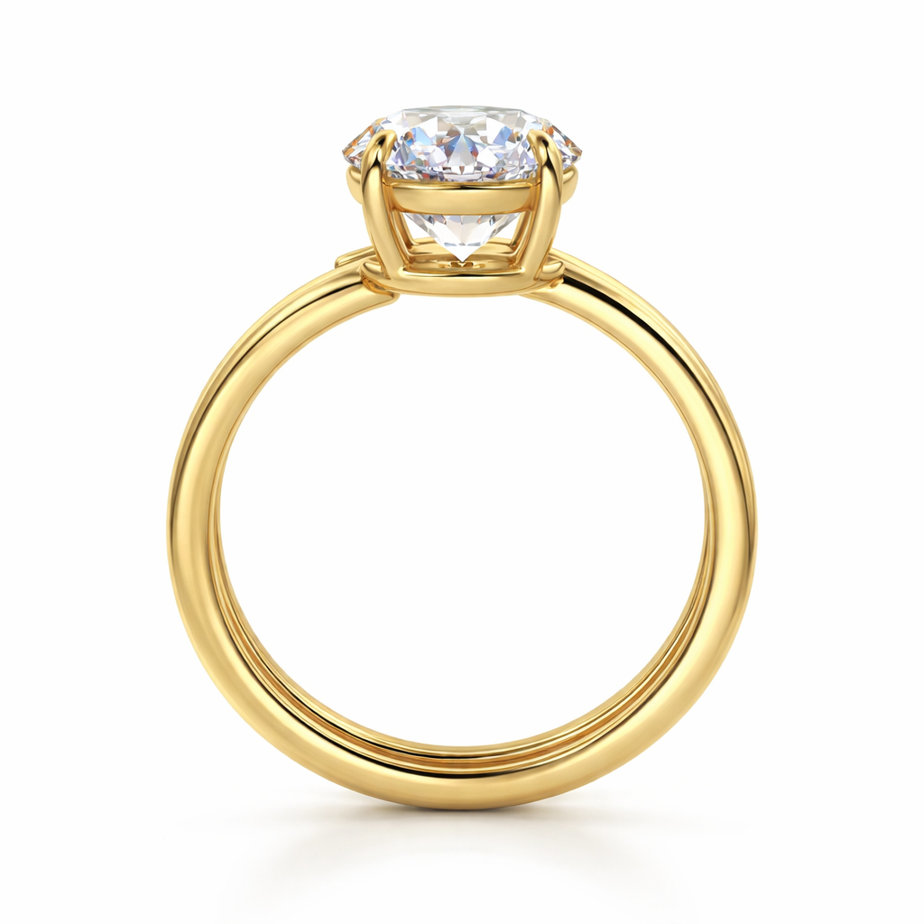 Round Lab-Grown Diamond Spiral Ring