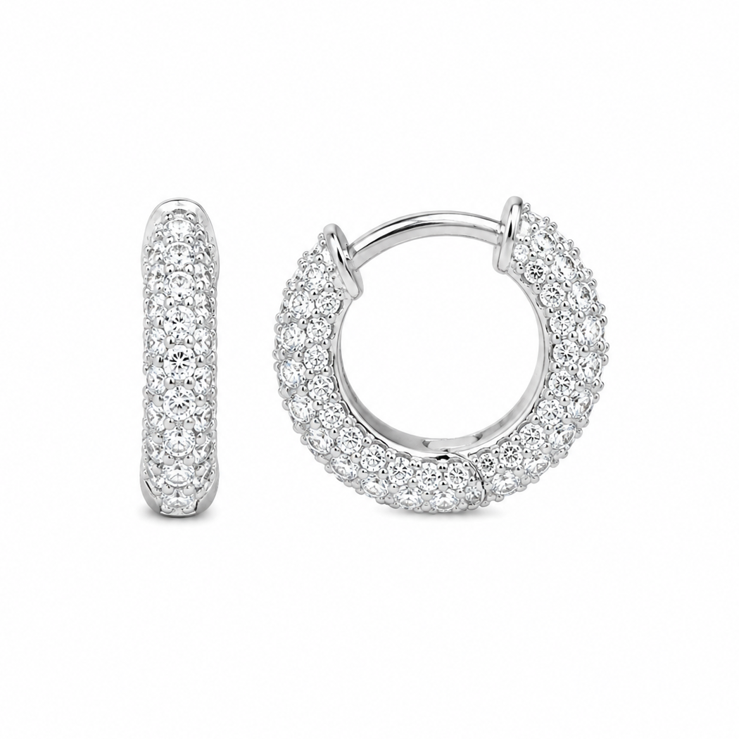 Stone Stone Huggies Hoop