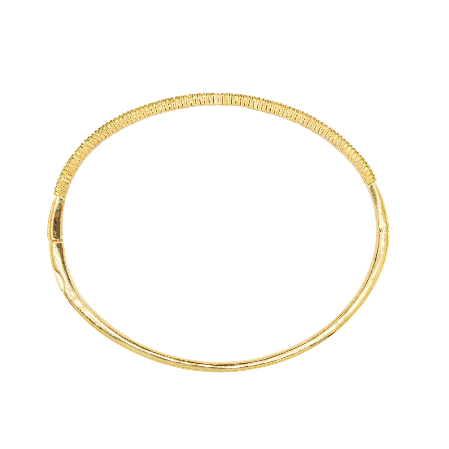 Green Baguette Bangle