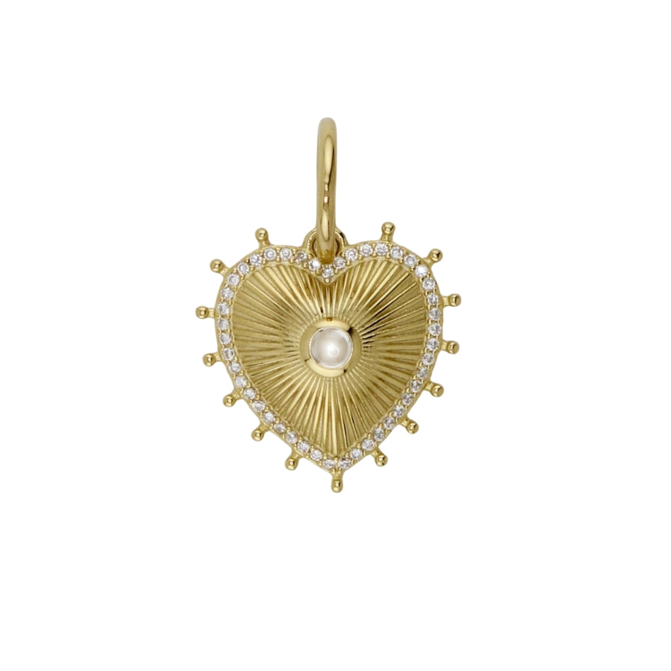 Stone Heart Medallion Pendant