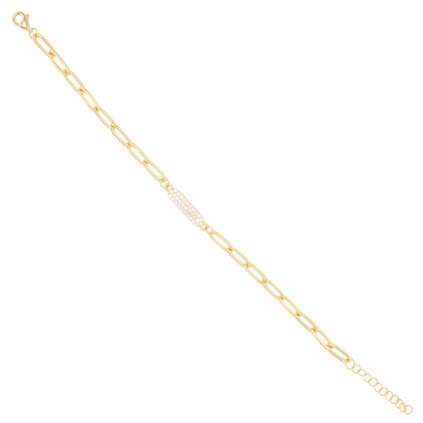 Stone Bar Paper Clip Bracelet