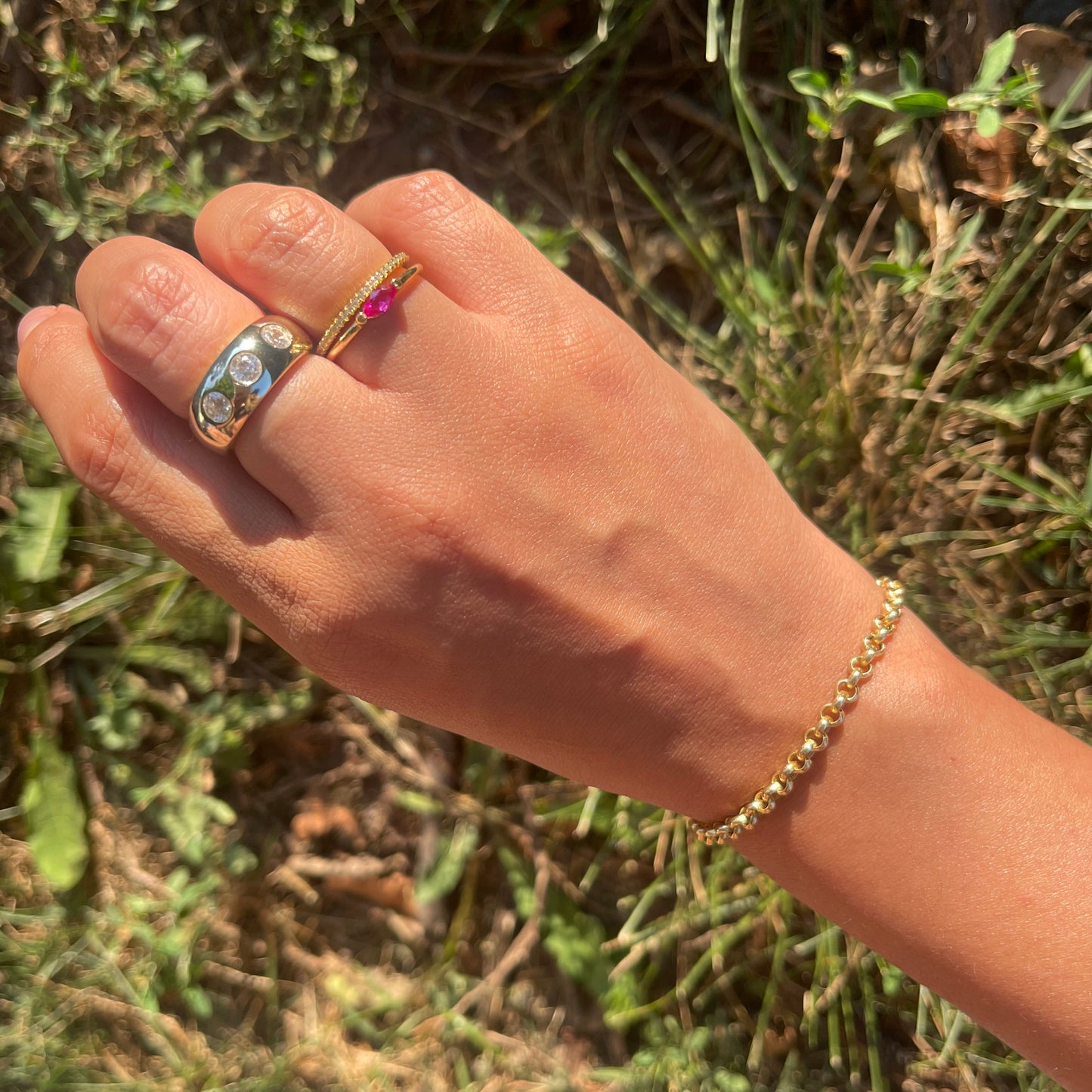 Hollow Rolo Bracelet