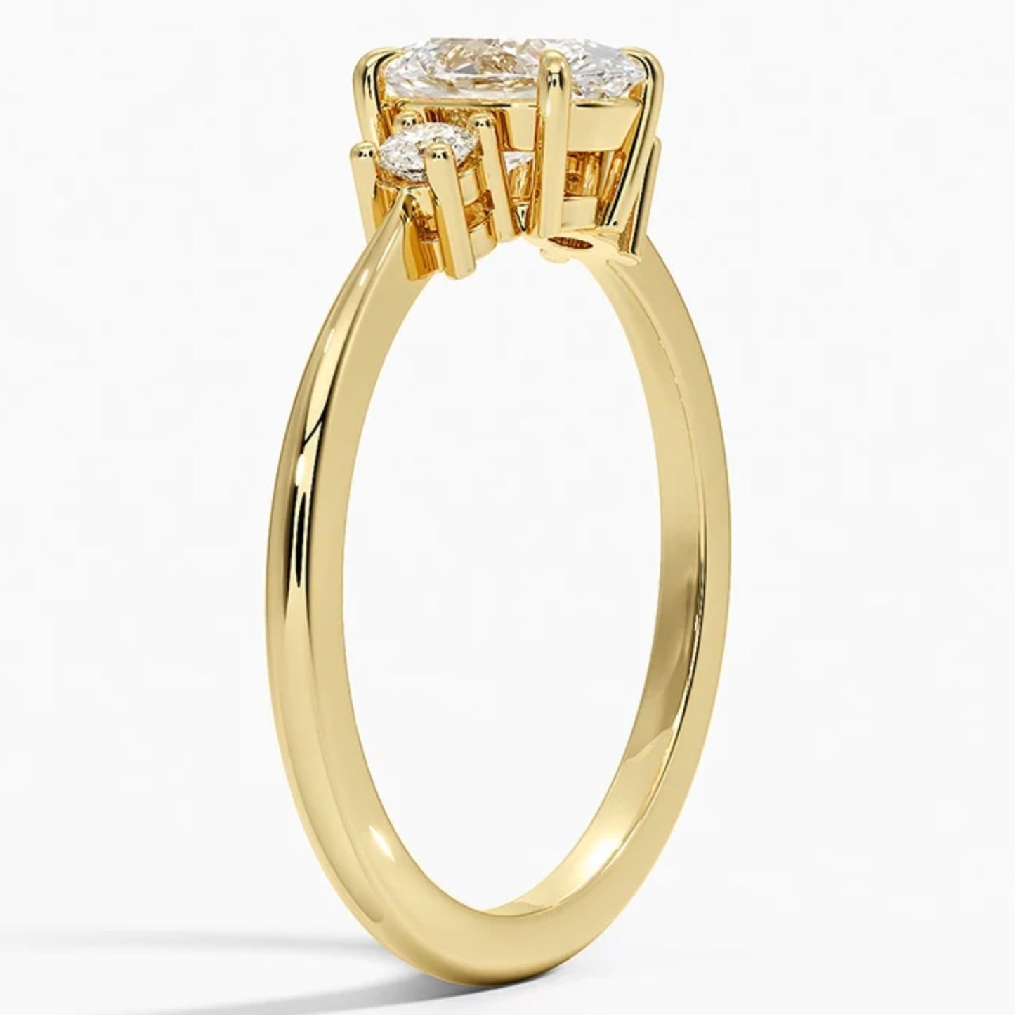 Three Lab Grown Diamond Engagement Ring