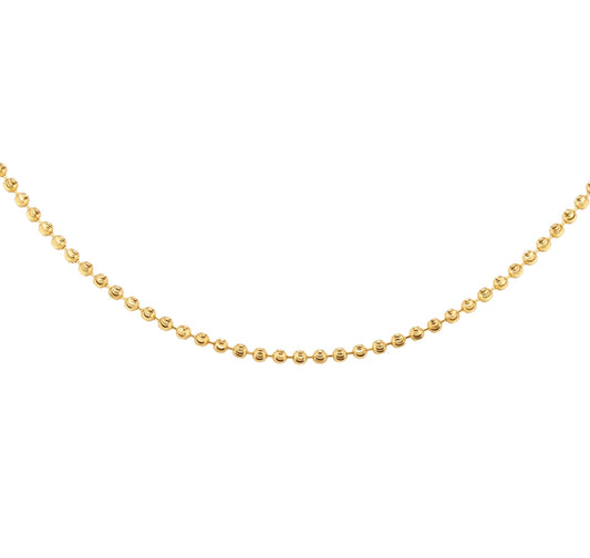 Moon Cut Bead Chain Necklaces