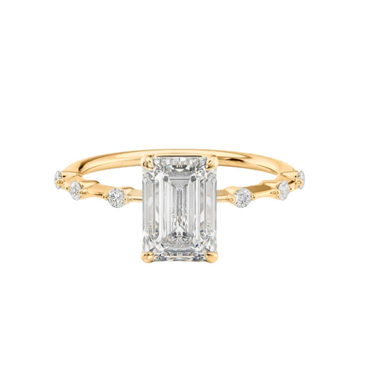Emerald Cut Lab Grown Diamond Ring