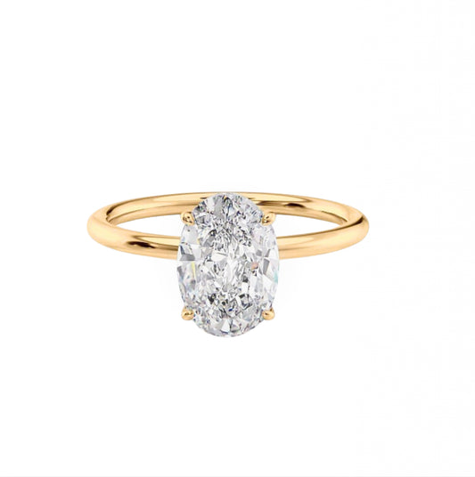 Oval Solitaire Lab Grown Diamond Ring
