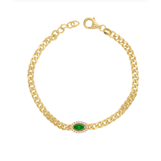 Evil Eye Miami Cuban Bracelet