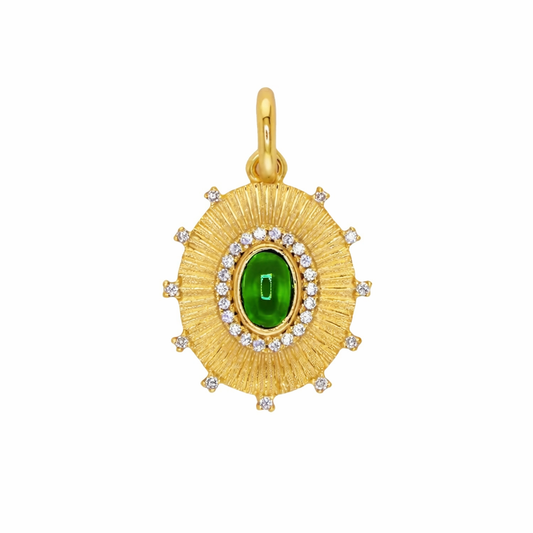 Green Sun Medallion Pendant