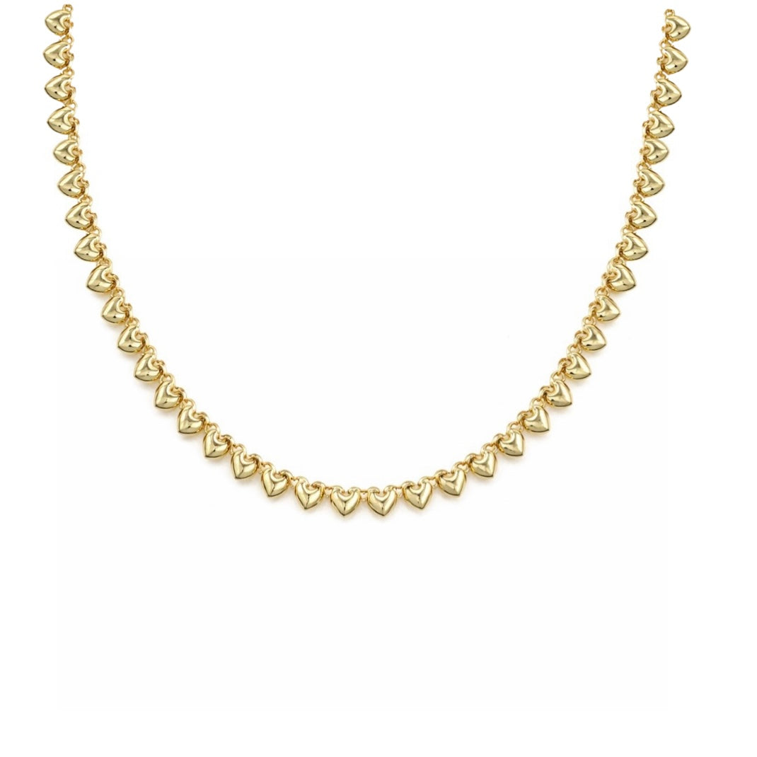 Heart Tennis Necklace