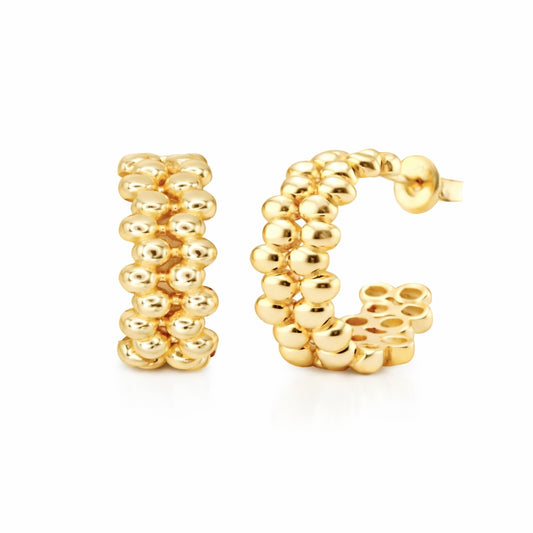 Double Row Beaded Studs