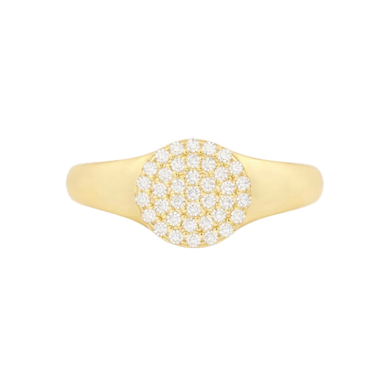 Diamond Pavé Signet Ring
