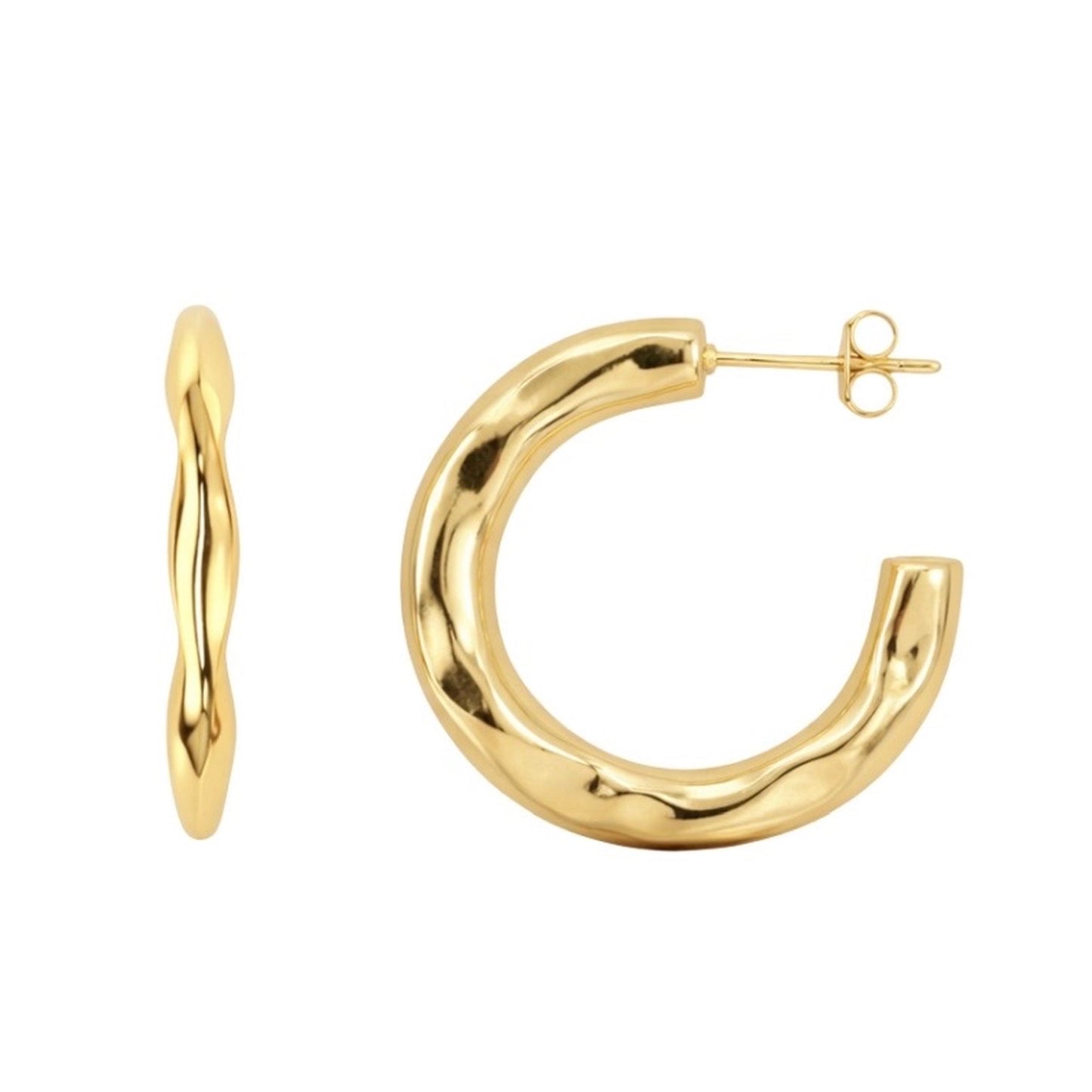 Hammered Hoop Earrings