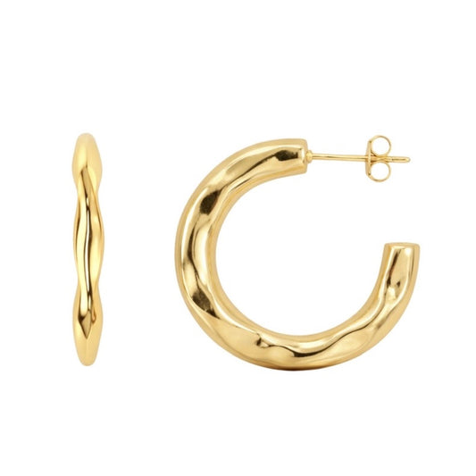 Hammered Hoop Earrings