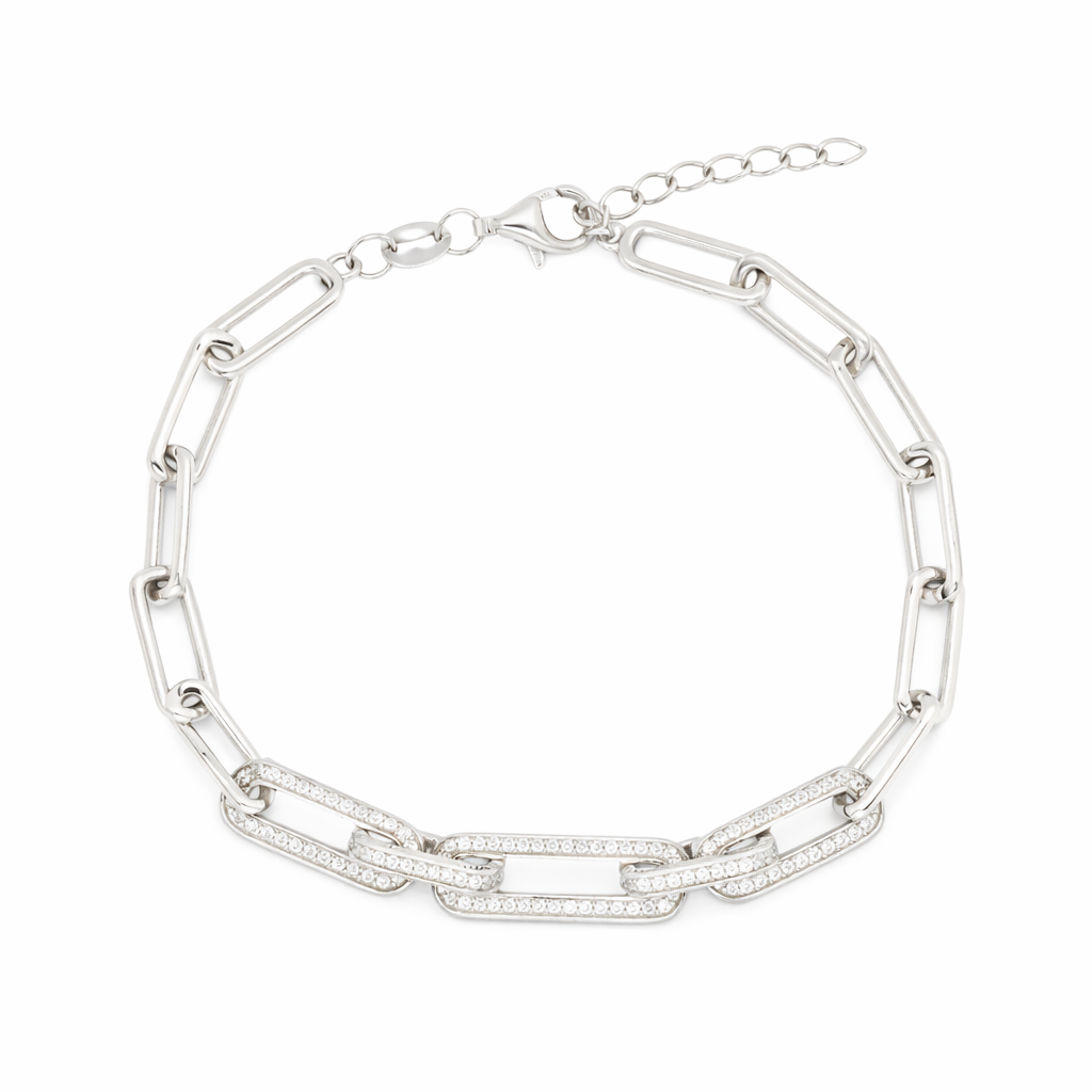 Stone Paper Clip Bracelet