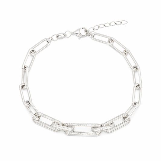 Stone Paper Clip Bracelet