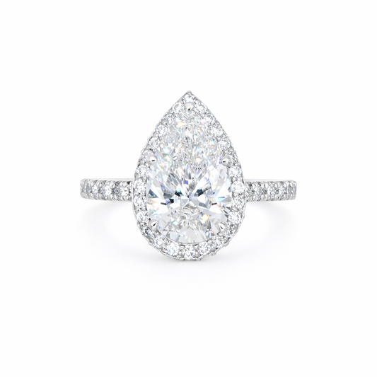 The Halo Pear Lab Grown  Diamond Engagement