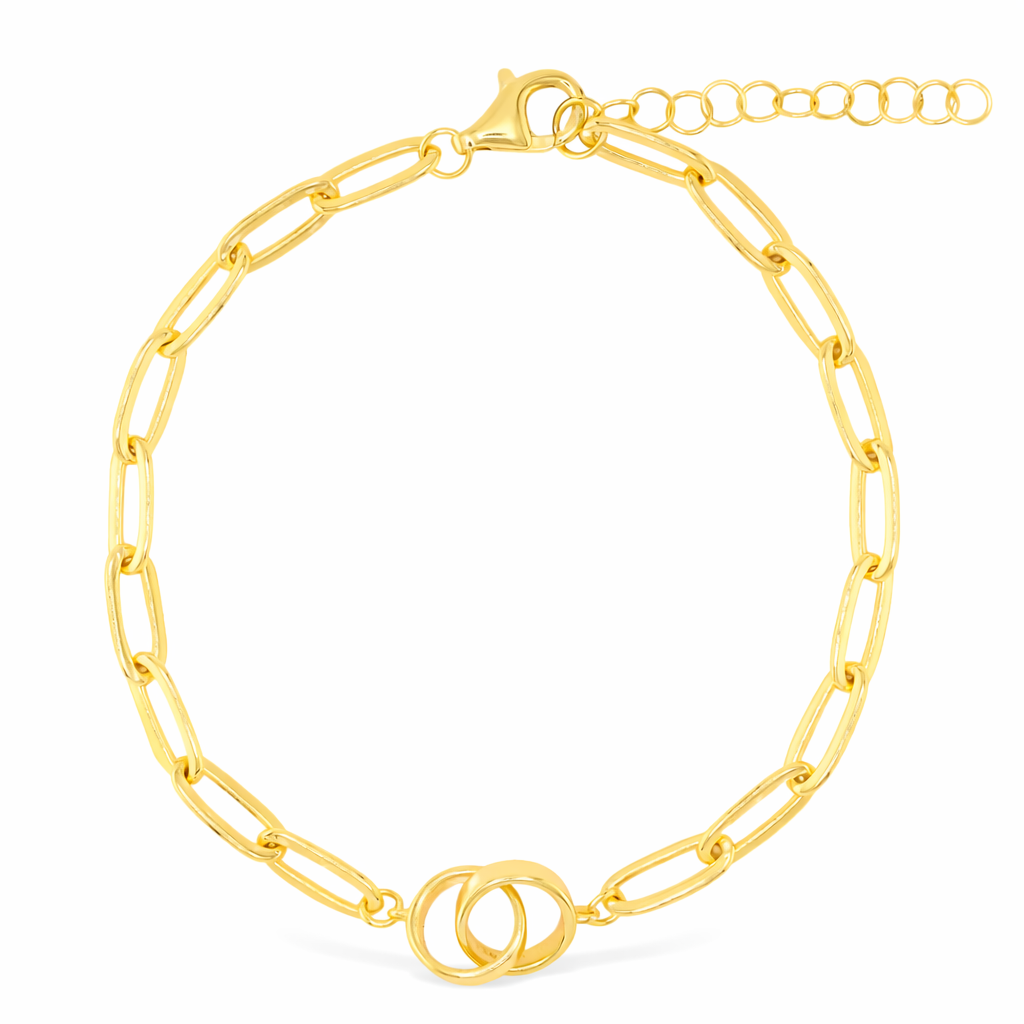 Paper-Clip Bracelet With Interlocking Ring