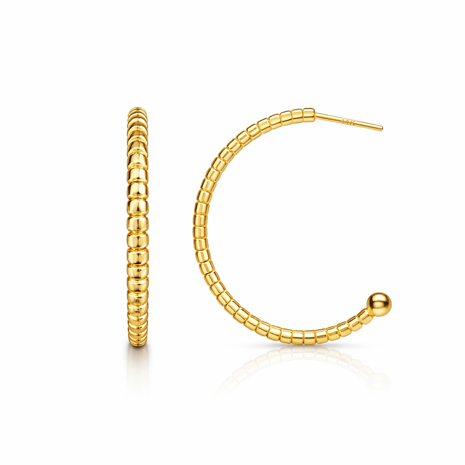 Beaded Hoop Earrings