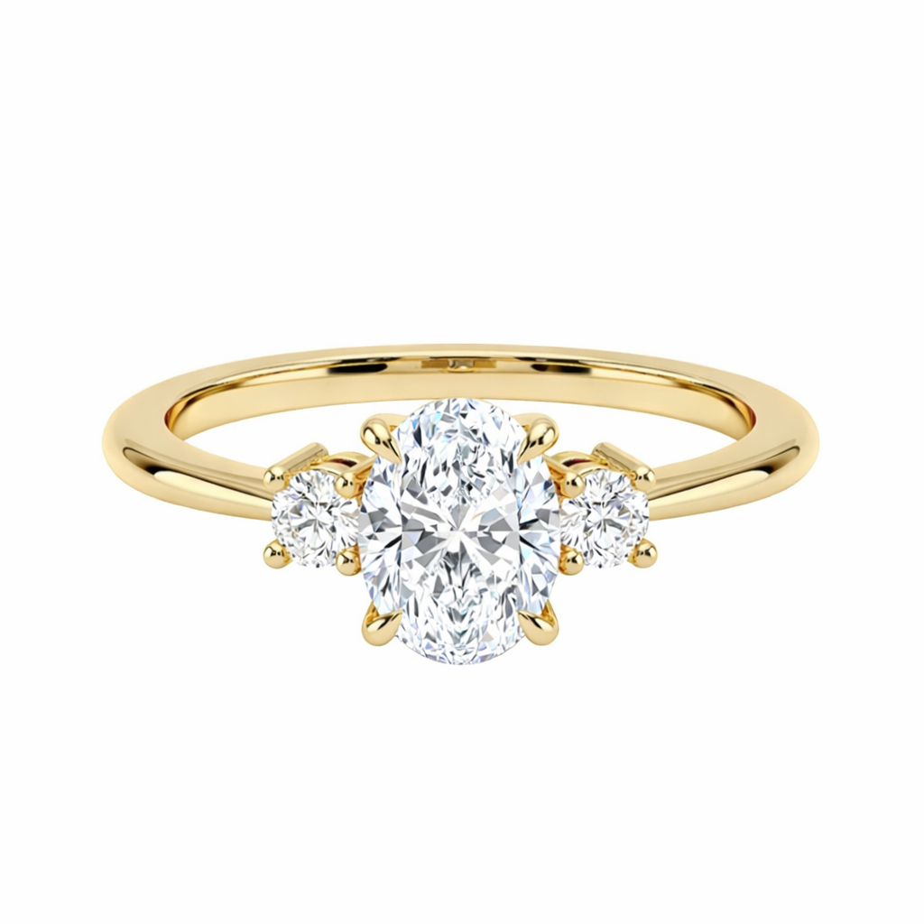 Three Lab Grown Diamond Engagement Ring